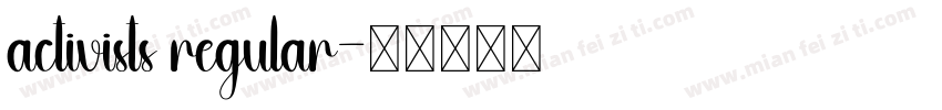 activists regular字体转换
